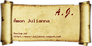 Ámon Julianna névjegykártya